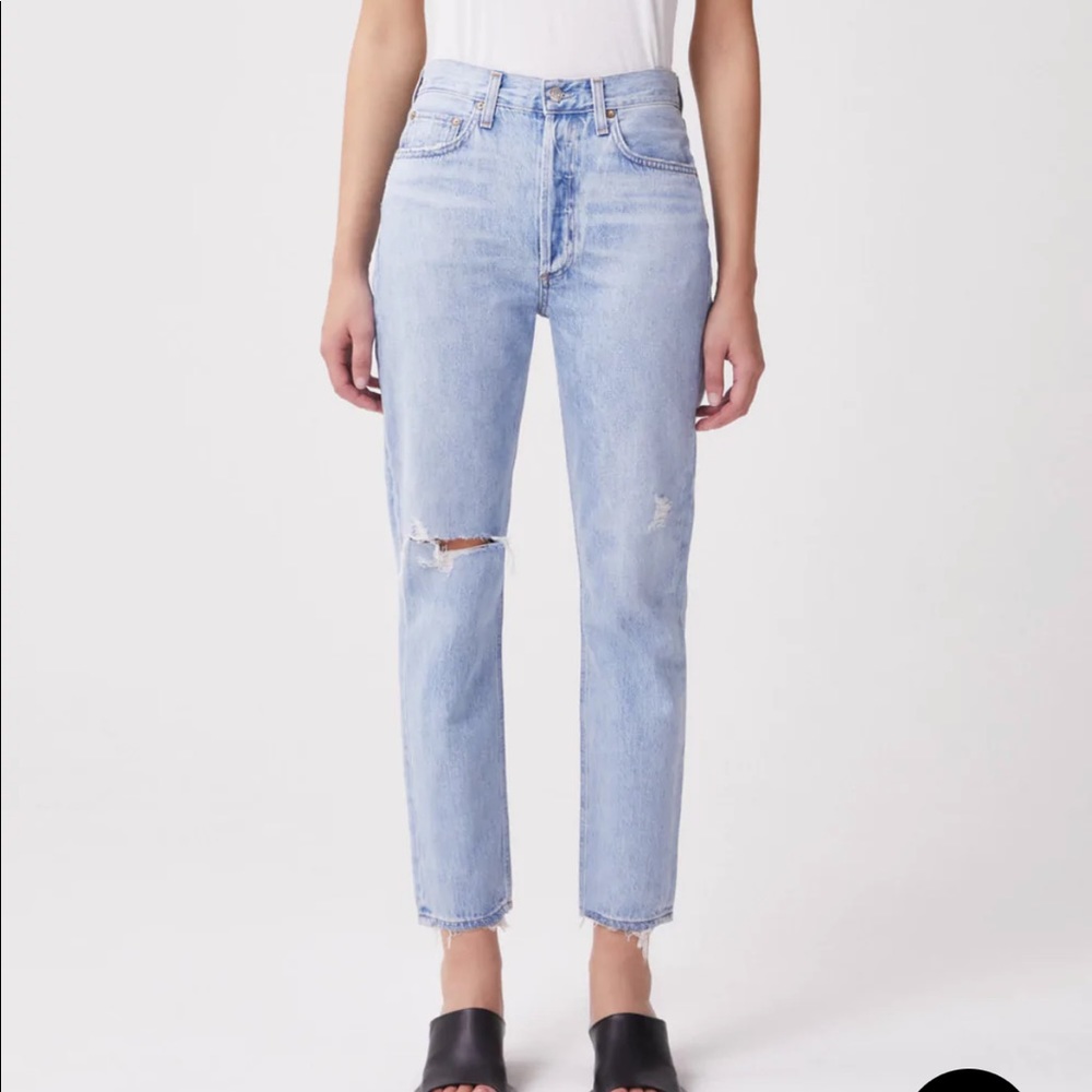 Agolde High rise straight leg denim jeans